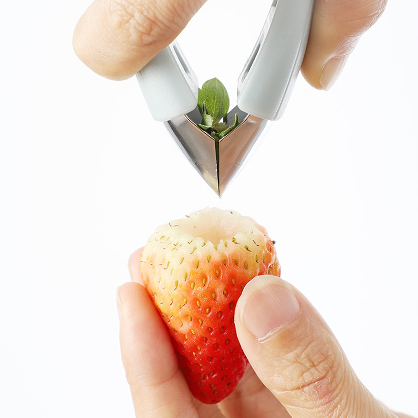 Stainless Steel Strawberry Pineapple Peeler Fruit And Vegetable Practical Seed Clip Fruit Tool Kitchen Gadget